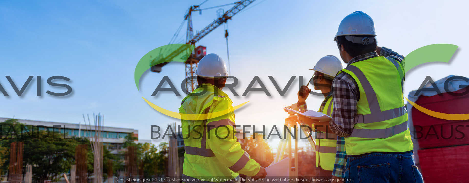 Mitarbeiter auf Baustelle